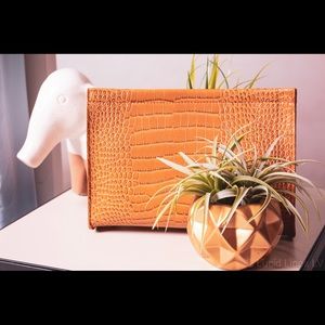 Cognac Brown Clutch